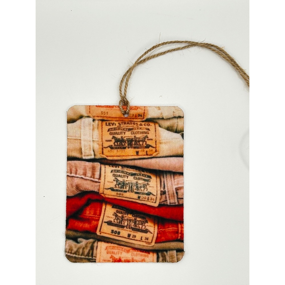Levi Strauss Vintage Denim Tag Felt Car Freshie Volcano Scent 3ml
